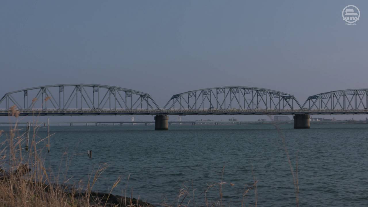 眉山と吉野川橋 徳島アーカイブス Tokusima Archives