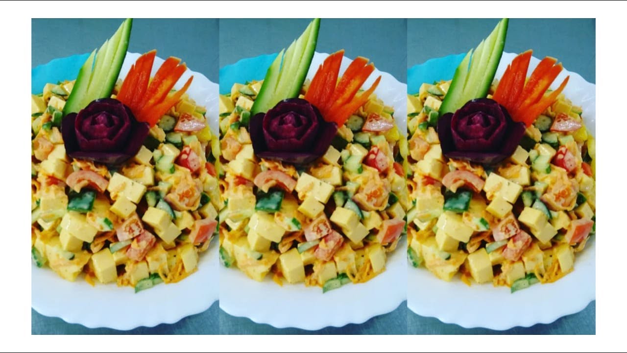 طريقة عمل سلطة الجبنة الشيدر المصري بصوص الرانش بطريقة سهلة وبسيطة