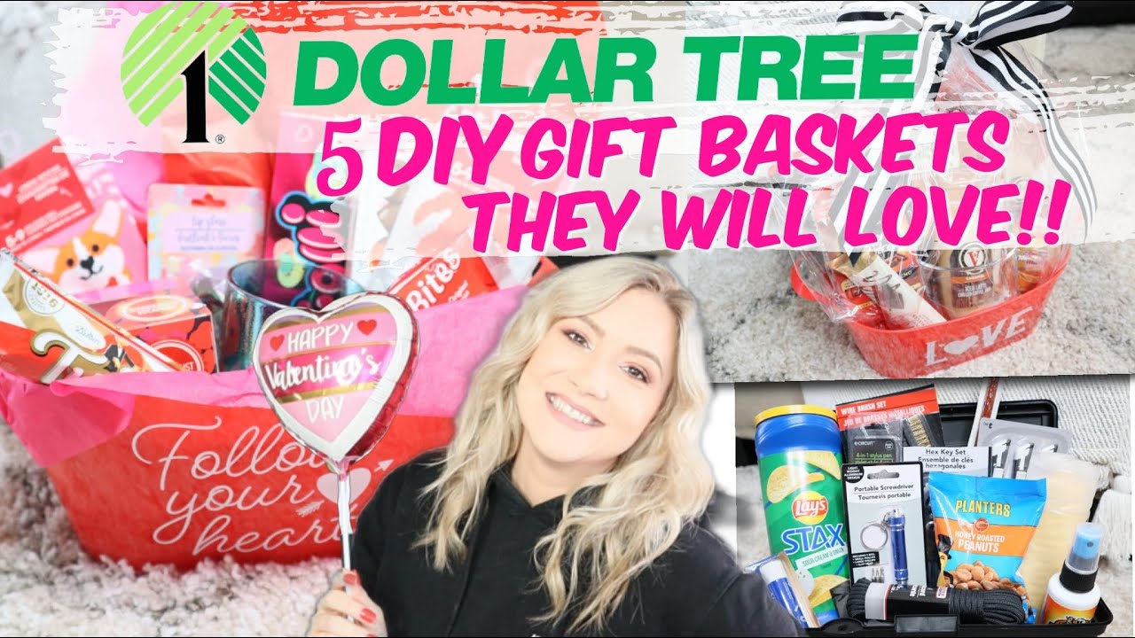 Valentines Day Gift Ideas! Dollar Tree Gift Basket DIY