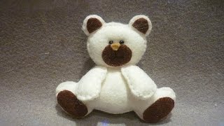 Make a Cute White Felt Bear - DIY Crafts - Guidecentral