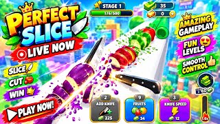 🔴 Slice Master LIVE 🔪🔥 | Can You Beat My HIGH SCORE? 😱 | Satisfying Cutting Gameplay screenshot 5
