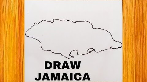 How to draw map of Jamaica / easy step by step