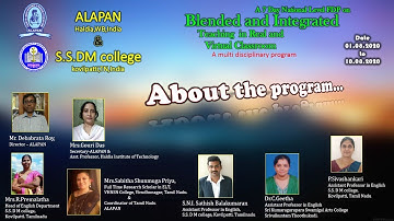 7 day national level FDP  - About the program...