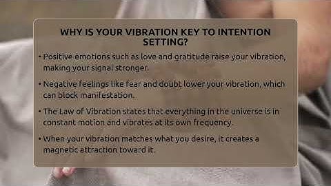 Why Is Your Vibration Key To Intention Setting? - Spiritual Universe Unlocked