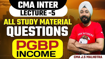 CMA INTER | PGBP Study Material Part - 1 |