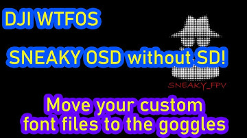 DJI WTFOS Move custom font files off SD to goggles. *see description for commands and udpates*