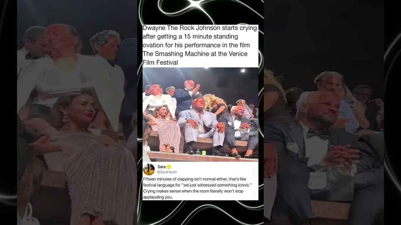 Dwayne The Rock Johnson Starts Crying After Getting A 15 Minute Standing Ovation For His Performance