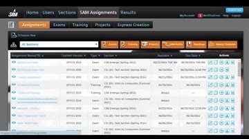 SAM – Instructors – Creating a SAM Training