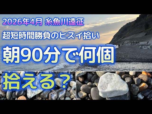 翡翠拾い】朝90分で何個拾える？糸魚川でガチ検証した結果が意外すぎた
