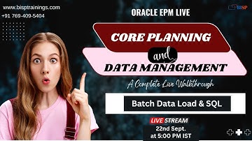 LIVE Webinar: Oracle Core Planning – Data Load as Batch File & SQL Expression