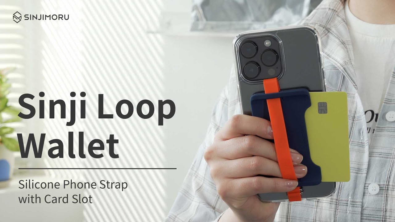 Soft and durable silicone grip with card wallet. Sinji Loop Wallet