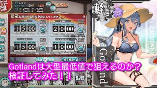 期間限定艦娘「Gotland(水着mode)」は大型最低値で狙えるのか？検証してみた【艦これAC】