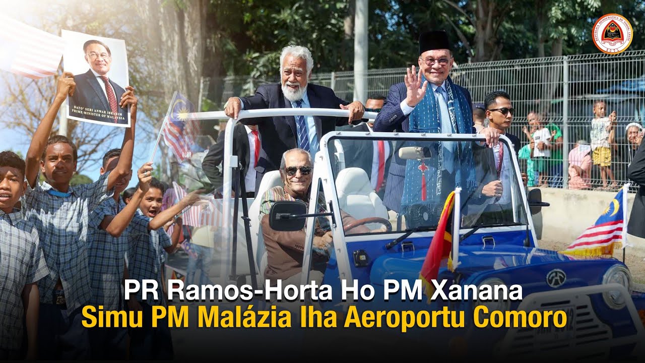 PR Ramos-Horta Ho PM Xanana Simu PM Malázia Iha Aeroportu Comoro