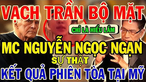 🕵️‍♂️VẠCH TRẦN BỘ MẶT MC NGUYỄN NGỌC NGẠN - KẾT QUẢ PHIÊN TÒA TẠI MỸ