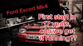 Ford Escort Mk4, stood abandoned for 17 years, can it get it to run!!