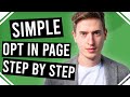 ClickFunnels Opt In Page Creation Step by Step