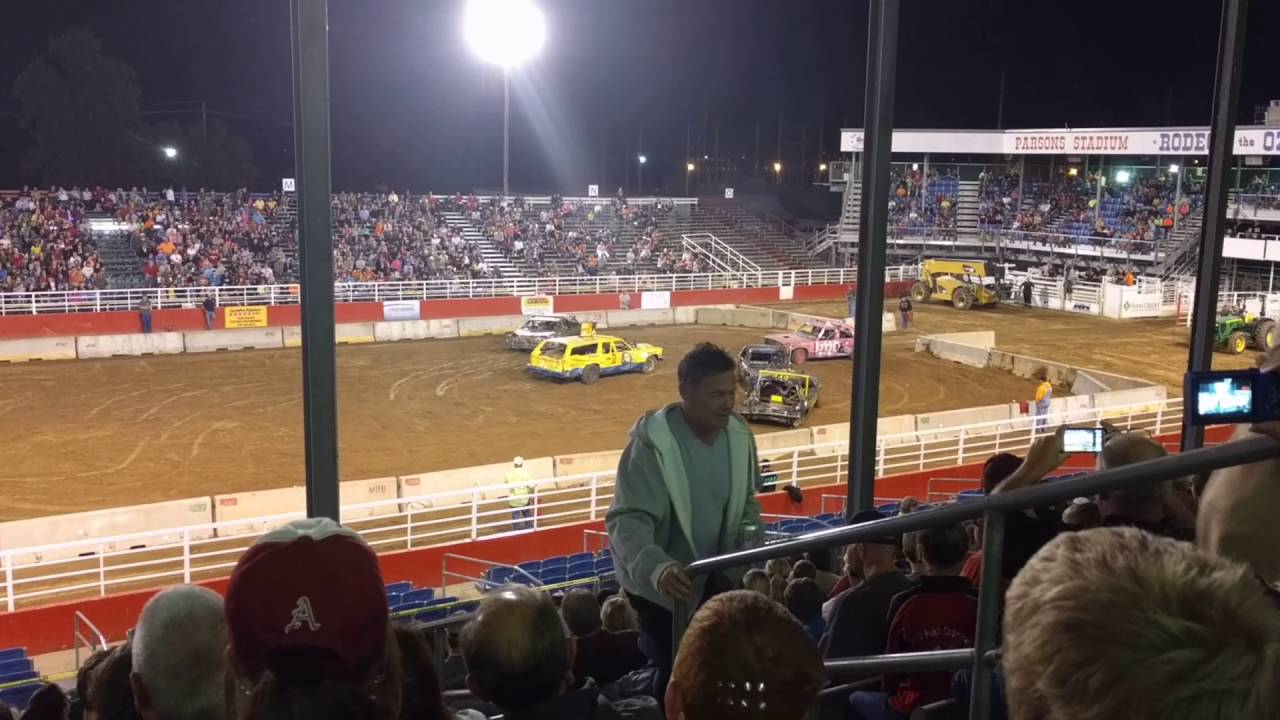 Demolition derby main event. Some hard hits. YouTube