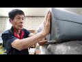 How to make a highquality sofa with natural italian leather  korean sofa factory