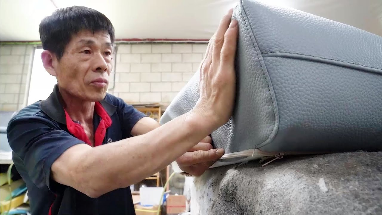 How to make a high-quality sofa with natural Italian leather - Korean Sofa Factory