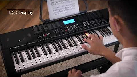 Best Choice Products 61-Key Beginners Complete Electronic Keyboard Piano Set w/Lighted Keys, LCD Sc