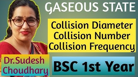 Bsc 1st year online classes|Gaseous state|Collision Diameter|Collision Number|Collision Frequency