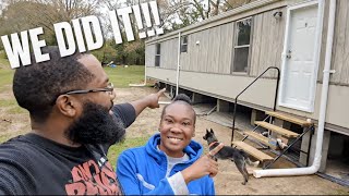 Putting Residential "GUTTERS" On A "MOBILE HOME" | DEBT FREE MOBILE HOME RENOVATION