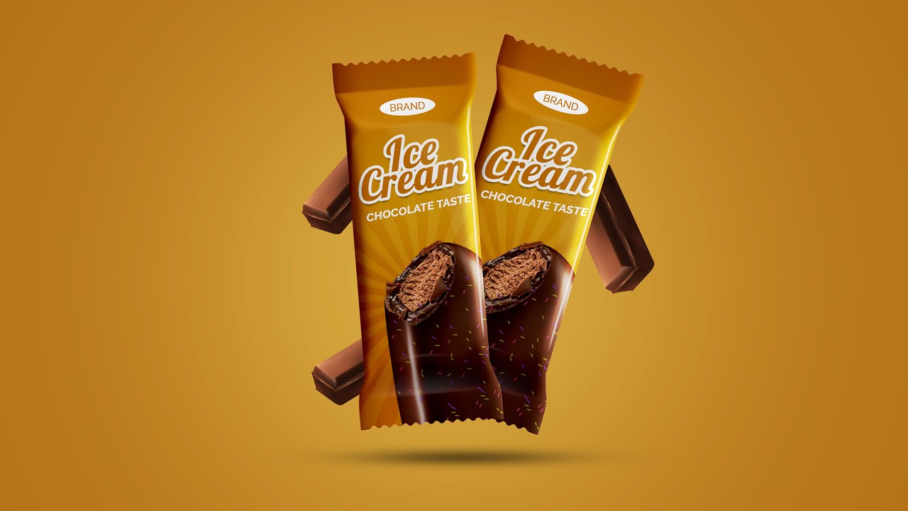 Ice Cream Packaging Design | Photoshop Tutorials - YouTube