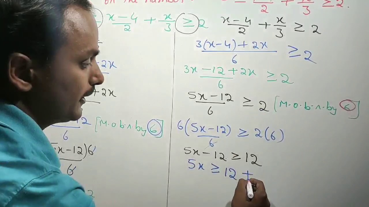 X ICSE MATHS LINEAR INEQUATION ( part 8) - YouTube