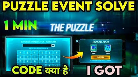 THE PUZZLE EVENT FREE FIRE | AUTHORIZATION NEEDED FOR PROGRAM|PUZZLE EVENT FREE FIRE | PUZZLE EVENT