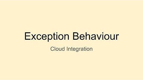 Exception Behaviour