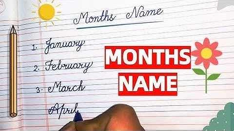 Months Name In Cursive Handwriting | Cursive Writing For Beginners