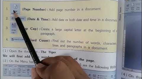 Std 5 Computer/Ch-5 Word/Part-2/Working in word/Point 5 to 8