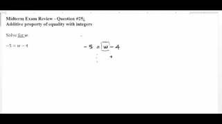 Problem 25 (Additive property of equality with integers)
