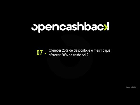 07 - Oferecer 20% de desconto é o mesmo que oferecer 20% de Cashback?