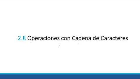 Operaciones con cadenas