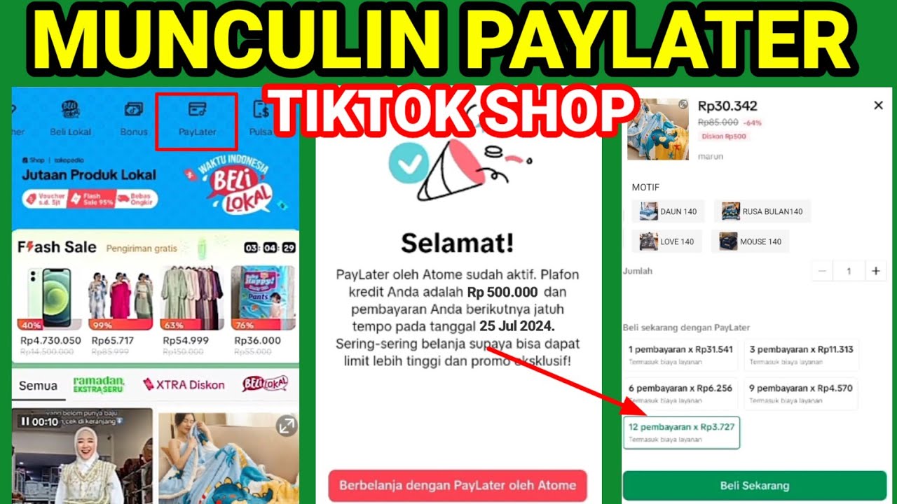 CARA AKTIFKAN PAYLATER TIKTOK SHOP 5 MENIT DAPET 500 RIBU YouTube cara-aktifkan-paylater-tiktok-shop-5-menit-dapet-500-ribu-youtube