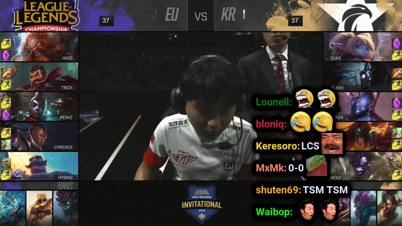 G2 vs SKT | 2016 MSI - Group Stage Day 1 | Twitch VOD with Chat