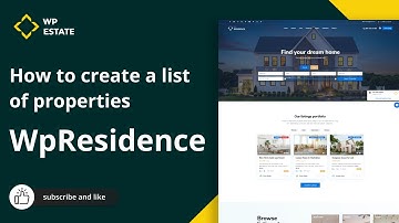 How to create a list of properties with WpResidence built-in list page templates