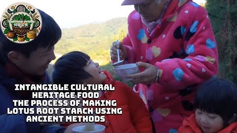food, the process of making lotus root starch using ancient methods#Countryside#RuralLife#FarmLife