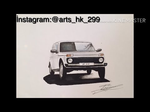 Niva şekili çekmek |how to drawing car|araba cizimi|как можно рисовать машину