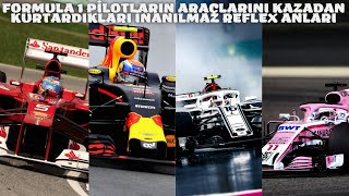 Formula 1 Pi̇lotlarin Araçlarini Kazadan Kurtardiklari İnanilmaz Reflex Anlari