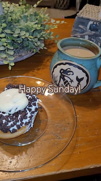 Good Morning Sunday! Cannoli Donuts and Coffee To Start The Day. 🍩☕️ #donuts #coffee #shorts