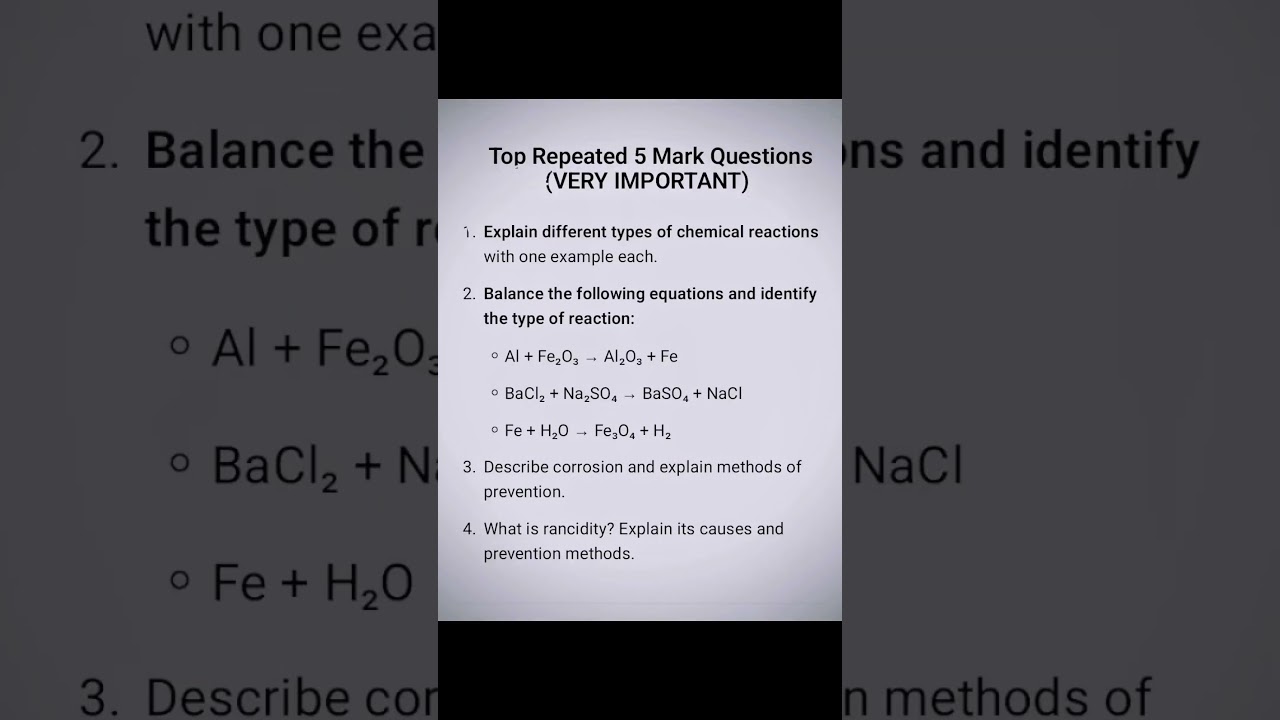 let's revise series#class10#part 4#CHEM#ch1#most repeatedquein board#allPYQs#chemicalequation#yts