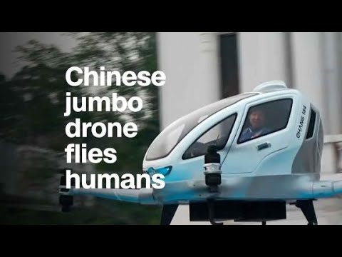 Chinese drone flies humans - YouTube