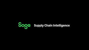 Sage Supply Chain Intelligence 100-Second Demo