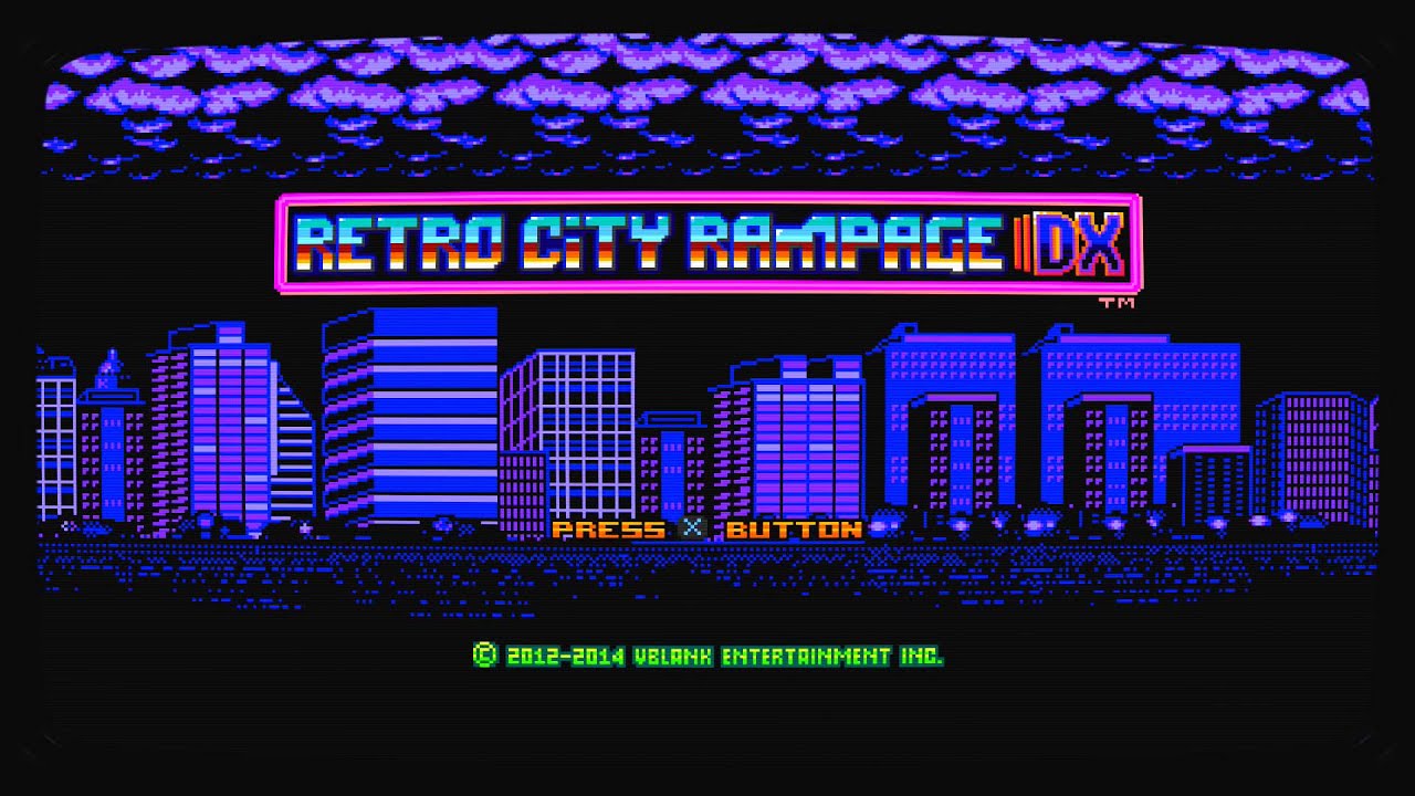 Retro City Rampage: DX Title Screen (PS4, Xbox One, PC)