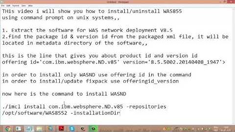 WebSphere Application Server V 8 5 Network Deployment installation Using Command