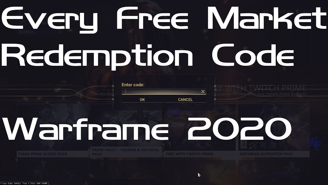 All Free Warframe Codes 2020 Market Redemption/Promo Codes Working