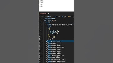 CSS : General Sibling selector