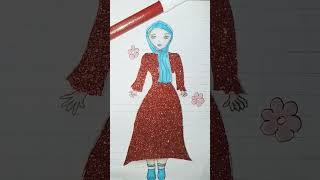 رسمة فتاة محجبة بمختلف الالوان ✨️ الجزء 4✨️